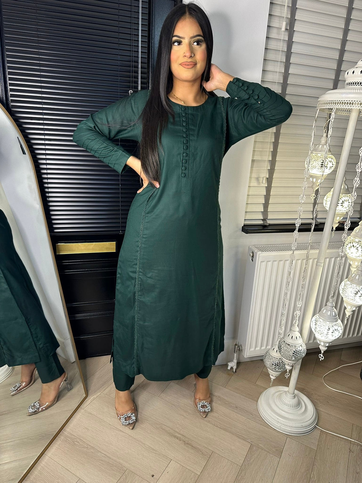 Subhana Linen Co-ord - Emerald