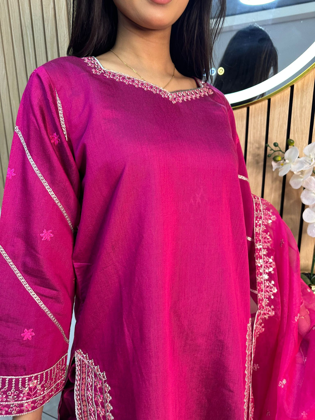 Hamna 3pc Gharara With Net Dupatta D3-A5