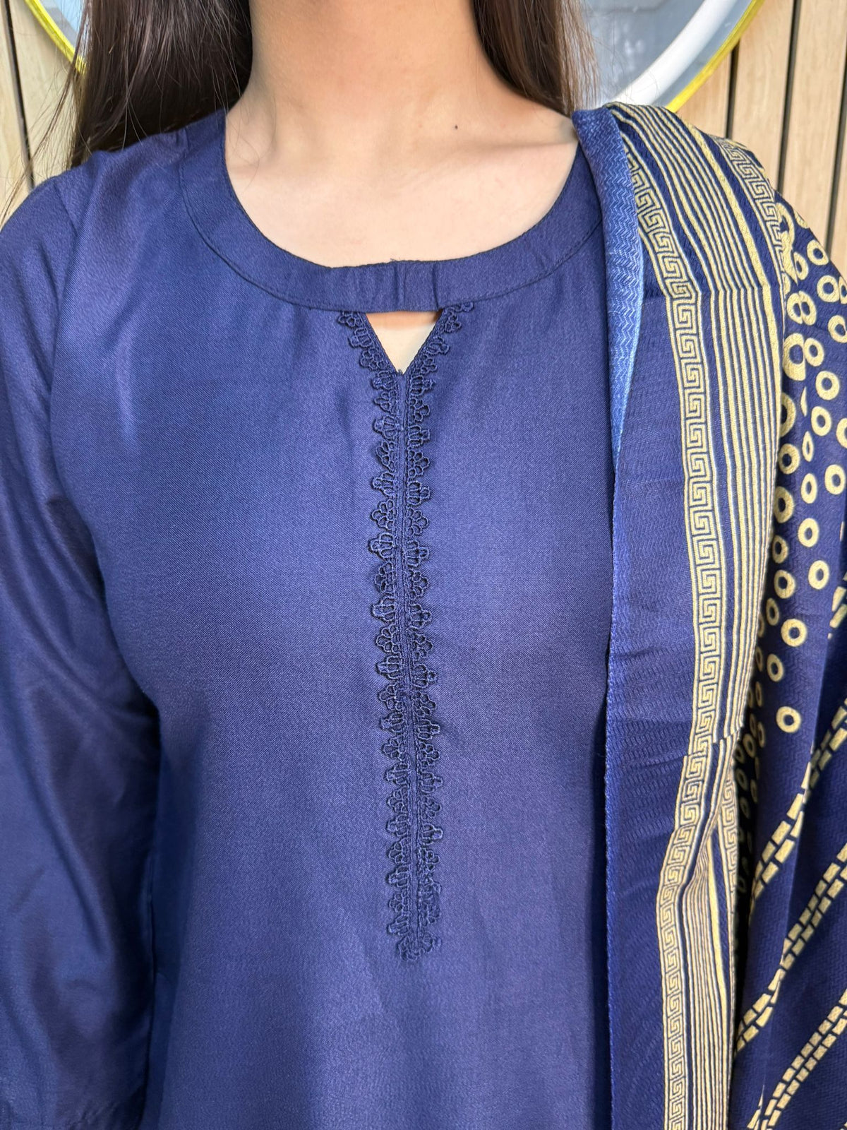 Haya 3pc Dhannak suit with Wool Shawl aww