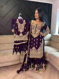 Princess M&D Gharara - Purple