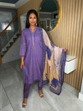 Zorah 3pc Cotton Suit With Printed Dupatta D2-D3