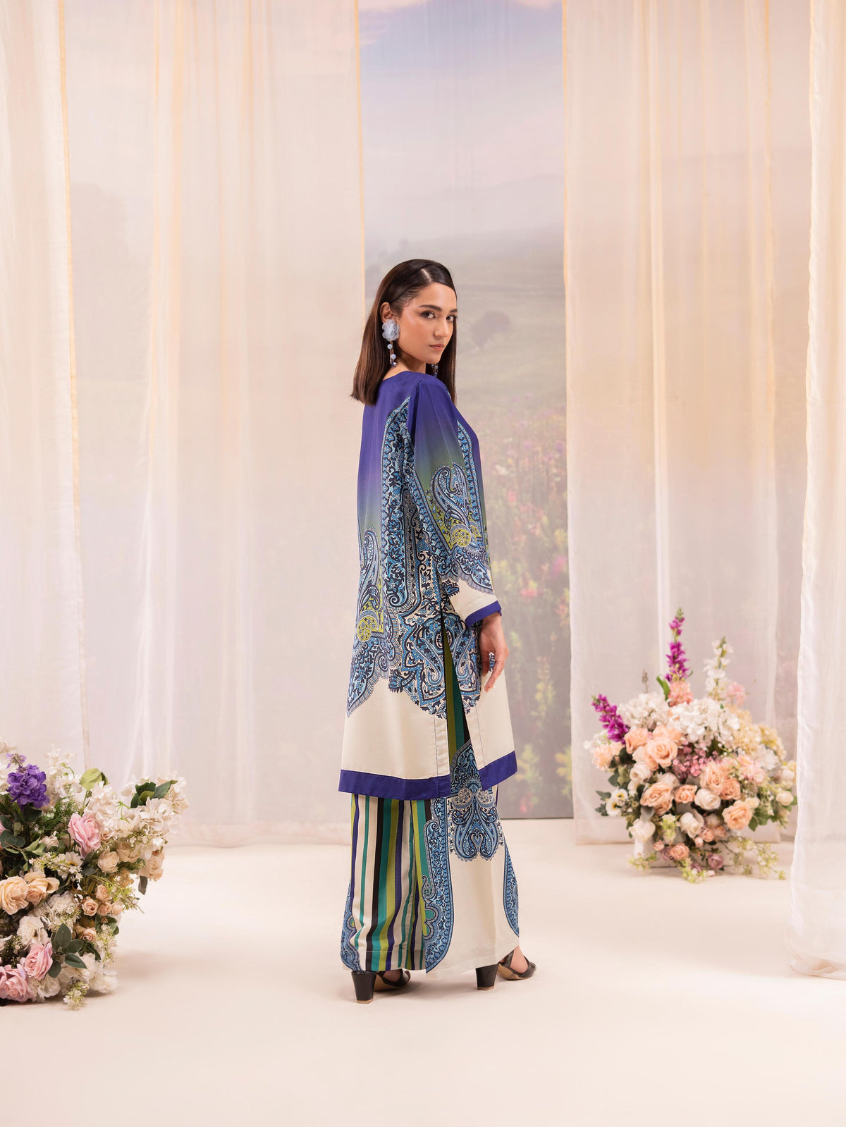 Rose Poly Lawn 2pc Co-Ord by Raniya.H