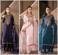 Suman 3pc Embroidered Viscous suit With organza Dupatta D2-E2