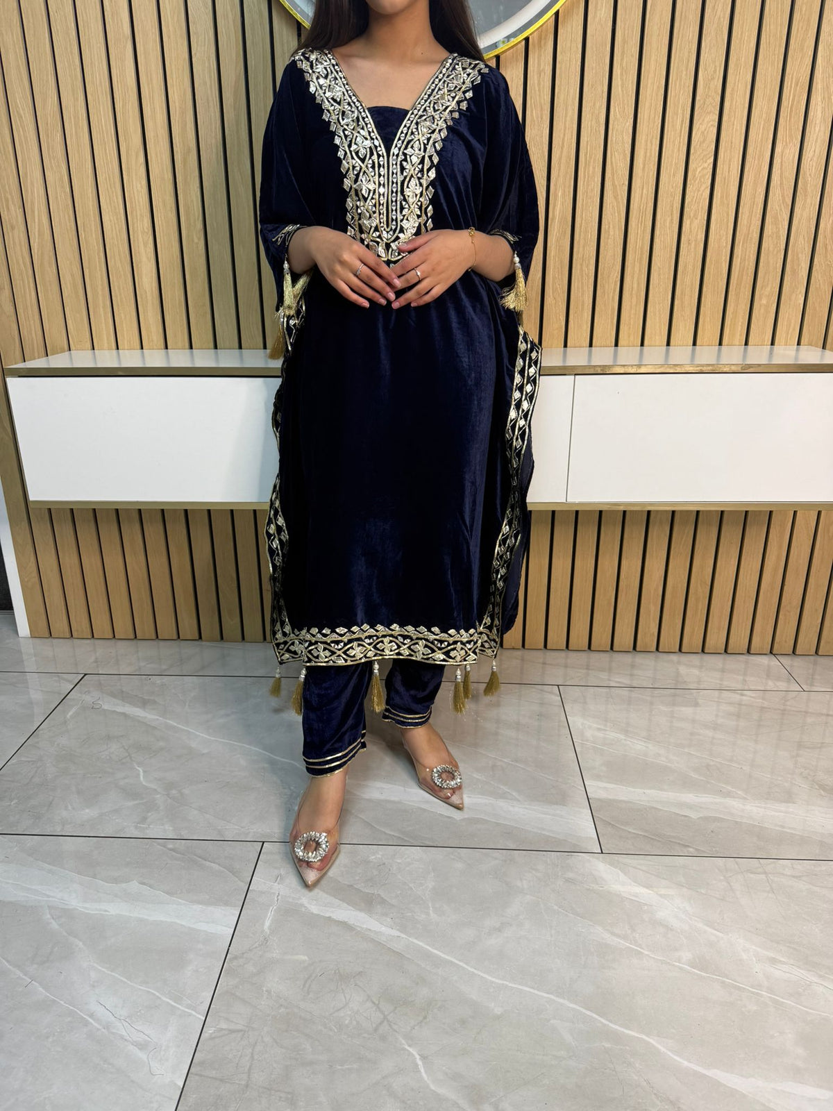 Gotta Velvet 2pc Kaftaan with Matching Trouser