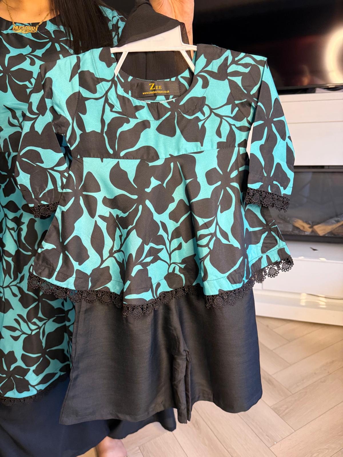 Hinan 2pc Mother & Daughter Umbrella Frock
