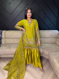 Diya Gharara - Lime
