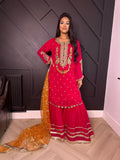 Zahra Rubab-Fuscia Gharara Style U3-F3