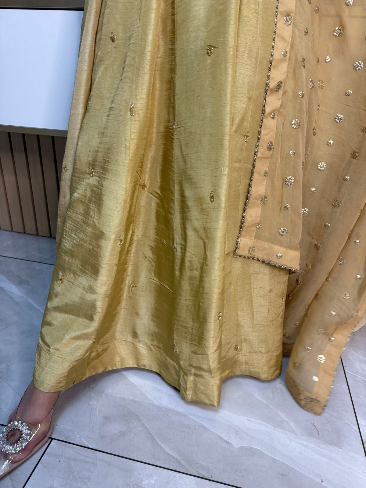 Rehma Luxury 3pc Silk Suits with Embroidered Velvet Koti