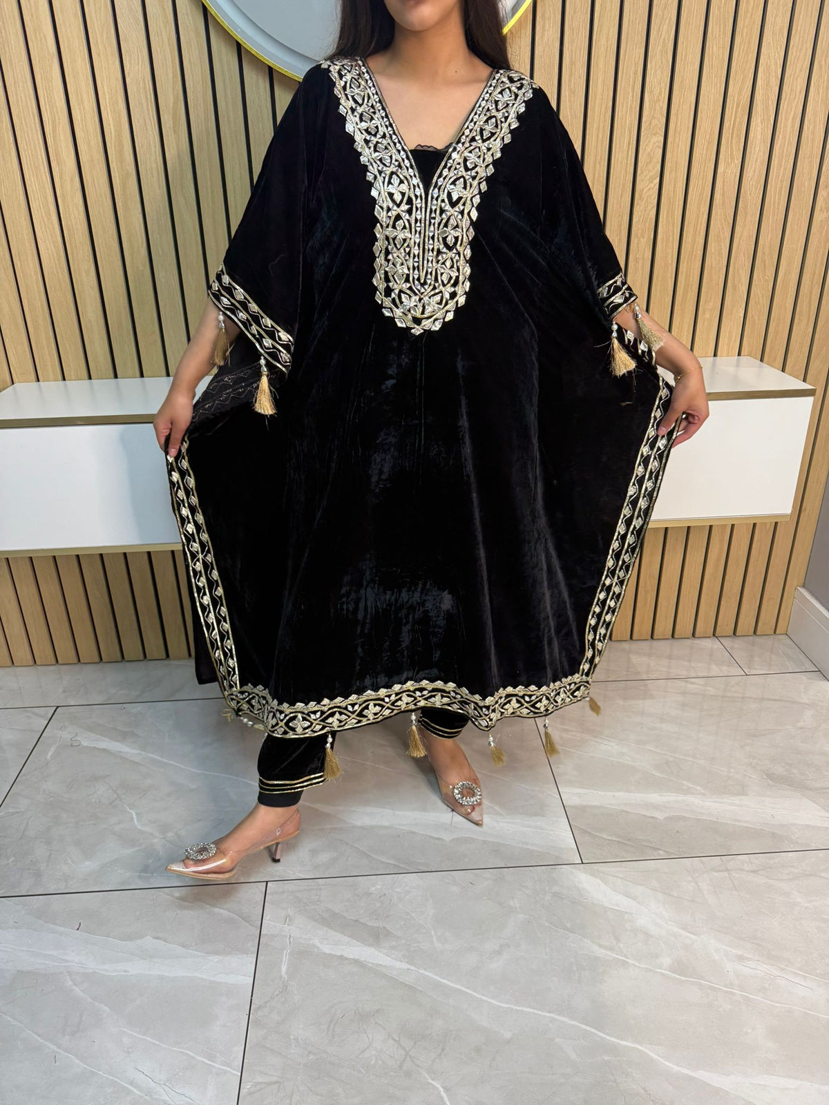 Gotta Velvet 2pc Kaftaan with Matching Trouser