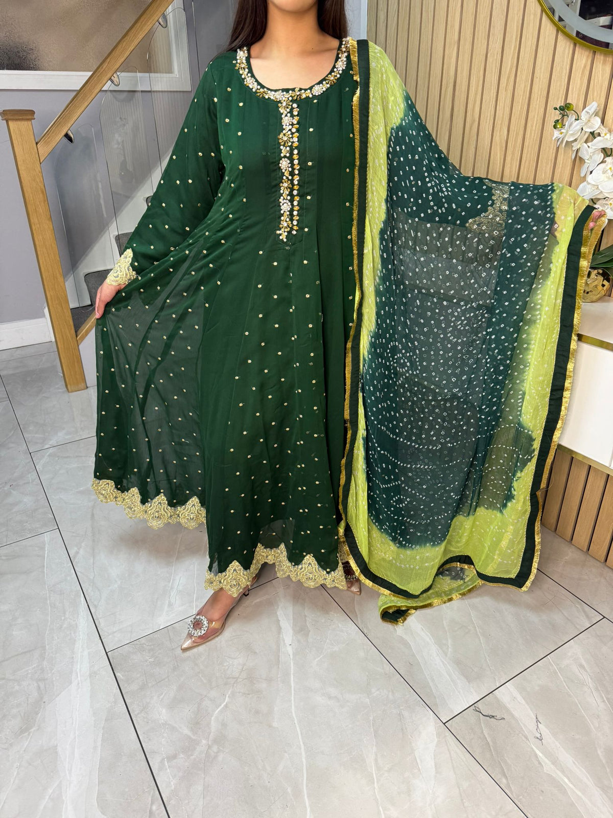 Farrah 3 Piece Maxi - Green D2-D3