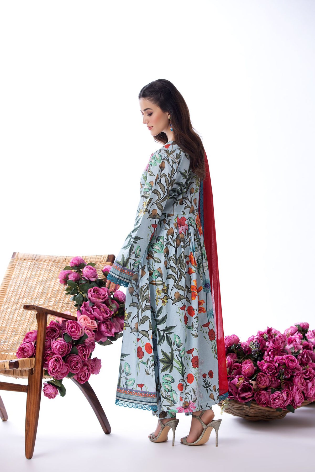 Heera’s Eid 2024 - Blue Multi Floral