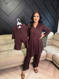 Zeenat M&D Co-ord - Brown