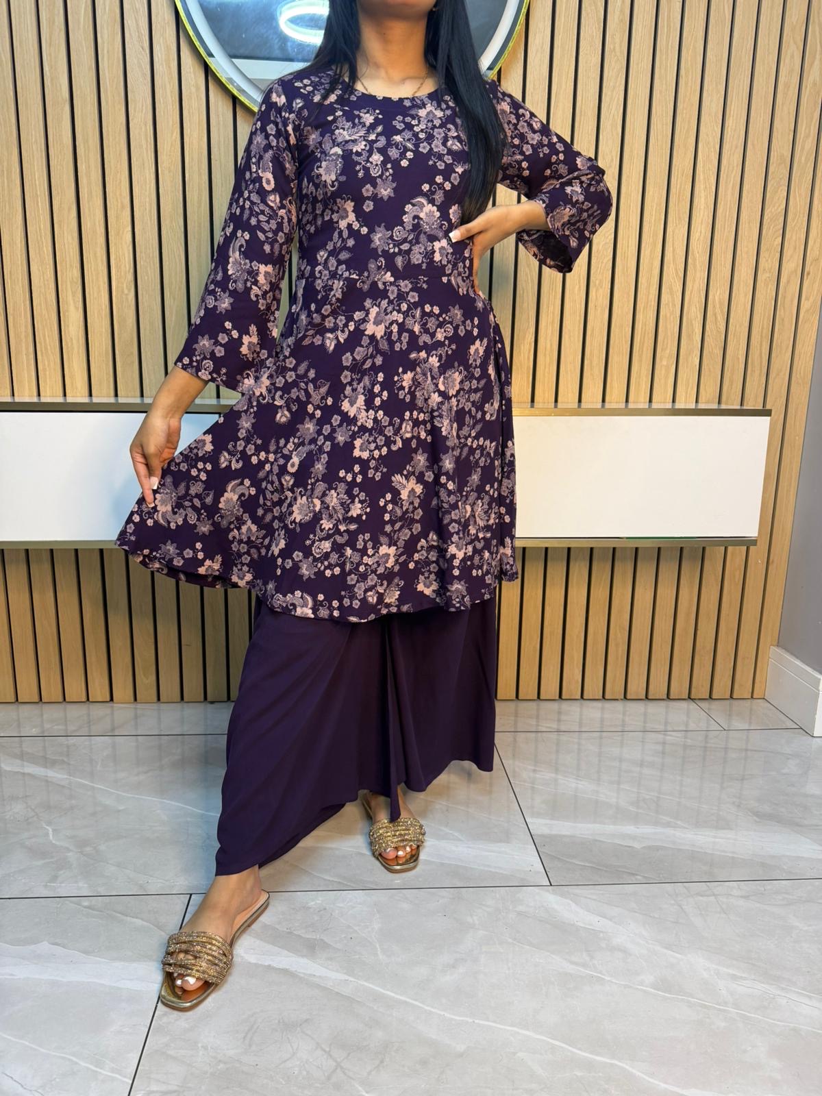 Hinan Umbrella Frock With Plazzo Trouser