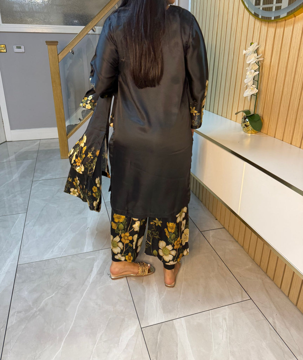 Shamila 2pc Silk Mother and Daughter Co-ord D1-F