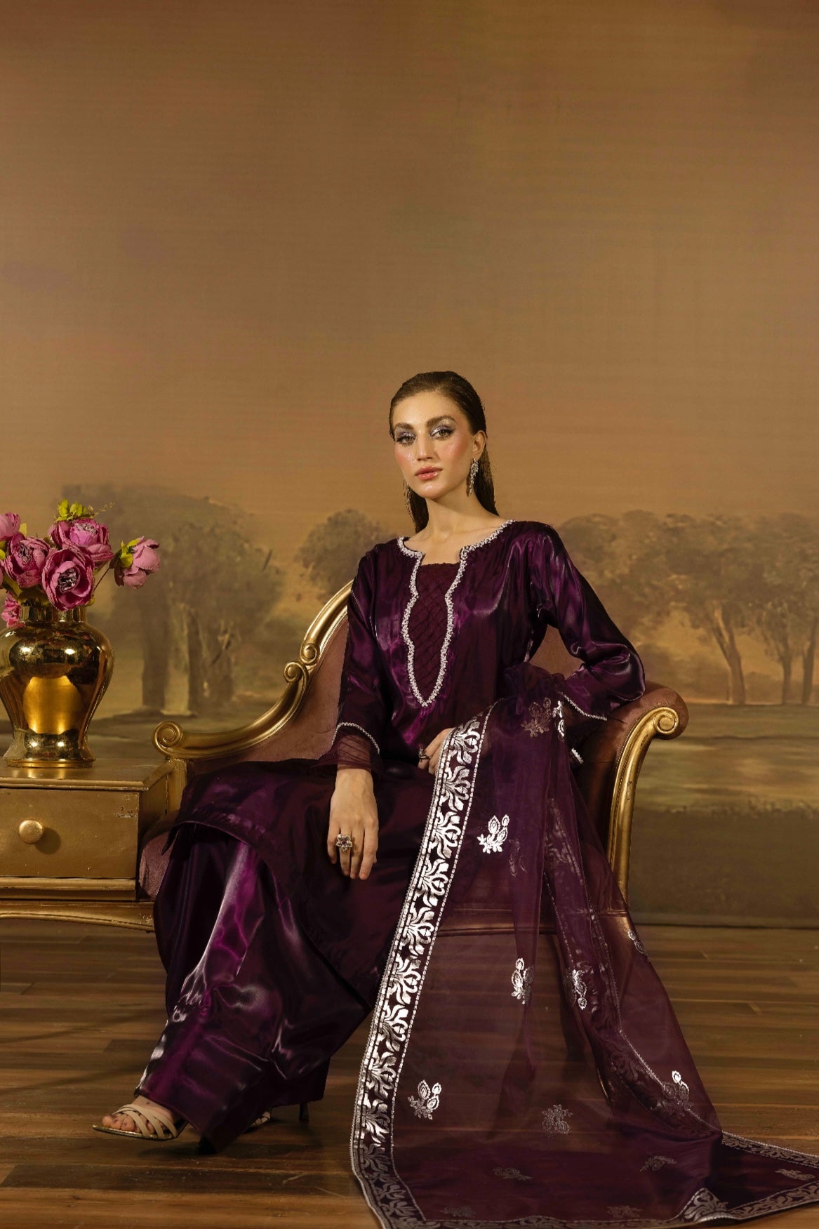 Designer By Ally’s 3pc Luxury Silk U3-E5