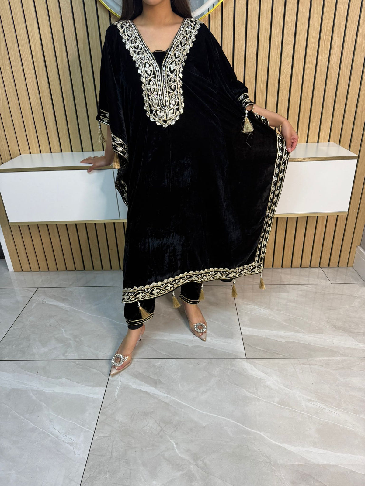 Gotta Velvet 2pc Kaftaan with Matching Trouser