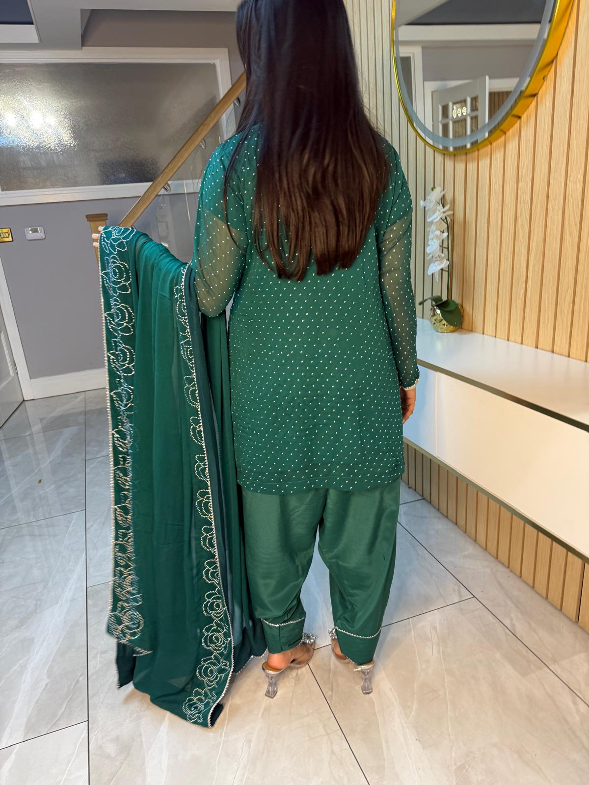 Leema 3pc Gem Embelished Suit