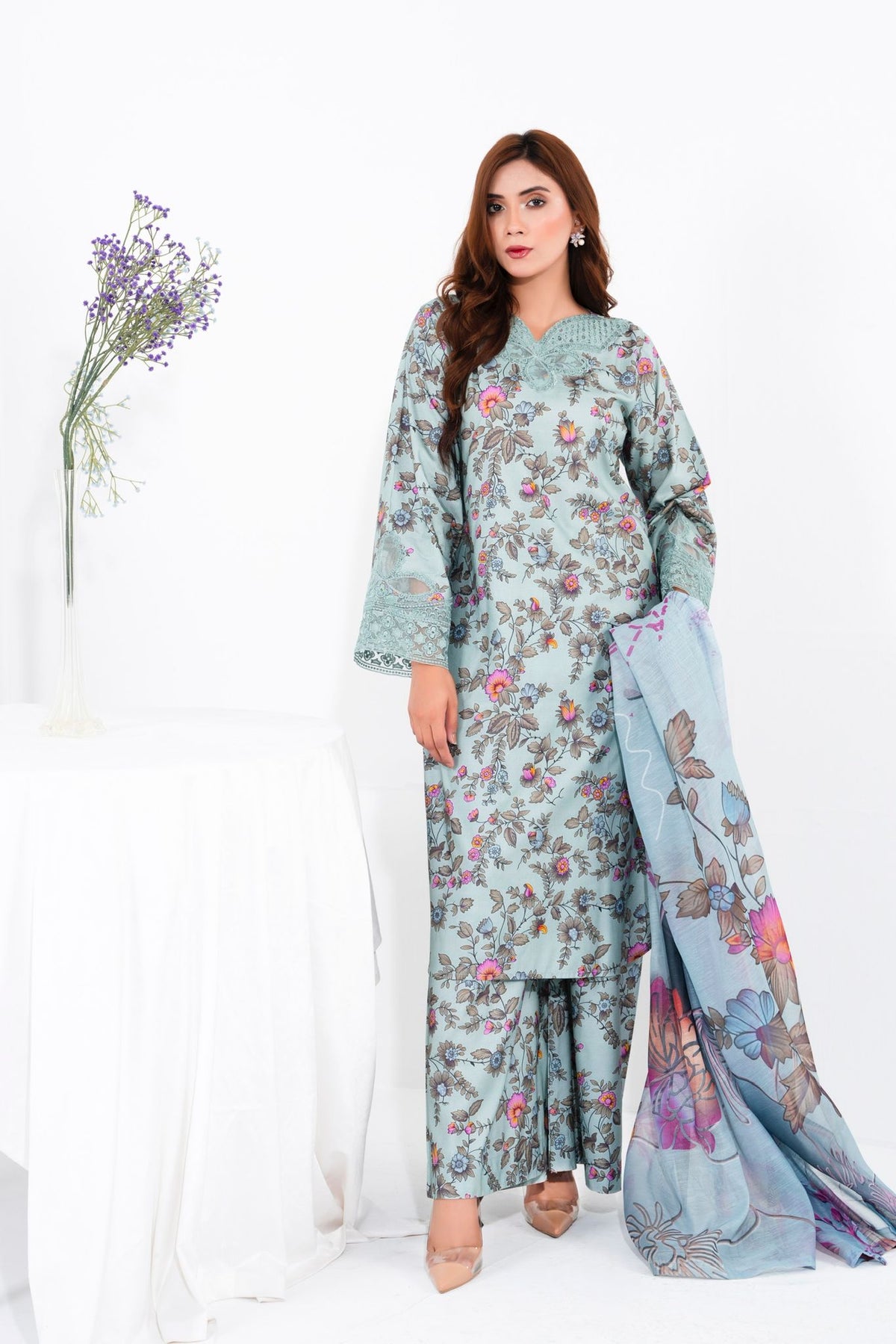 Maha Gul 3 Piece - Blue