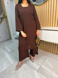 Nehal Square Neck 2pc Georgette Long shirt With Plazzo