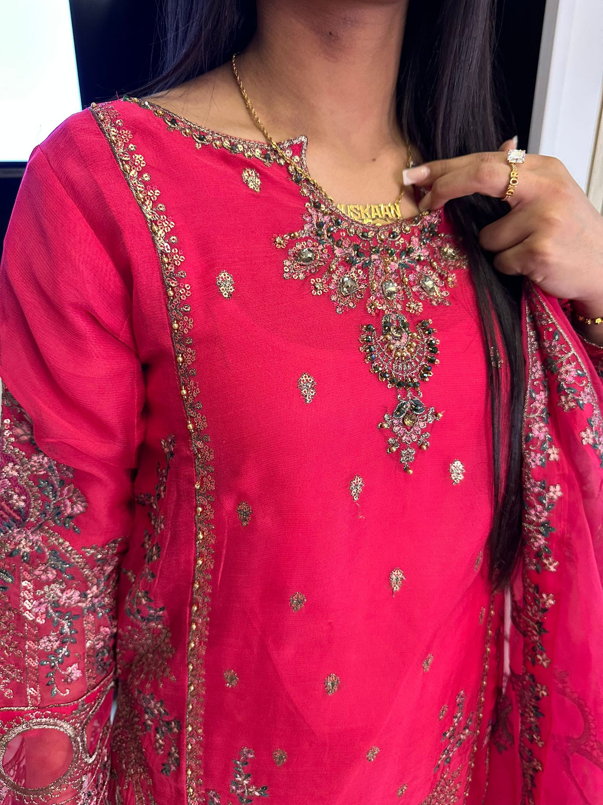 Diya Gharara - Fuscia