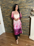 Sapphire Silk Kurta -Pink