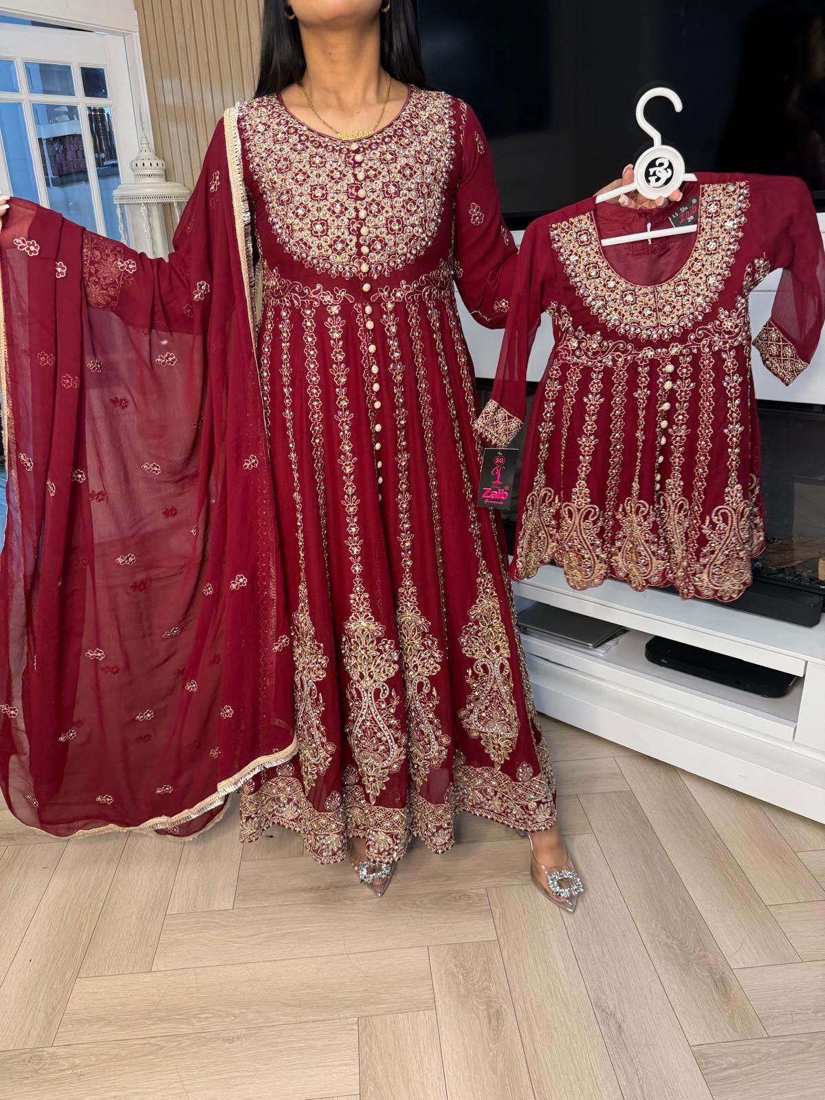 Felisha 3pc Mother & Daughter Frock