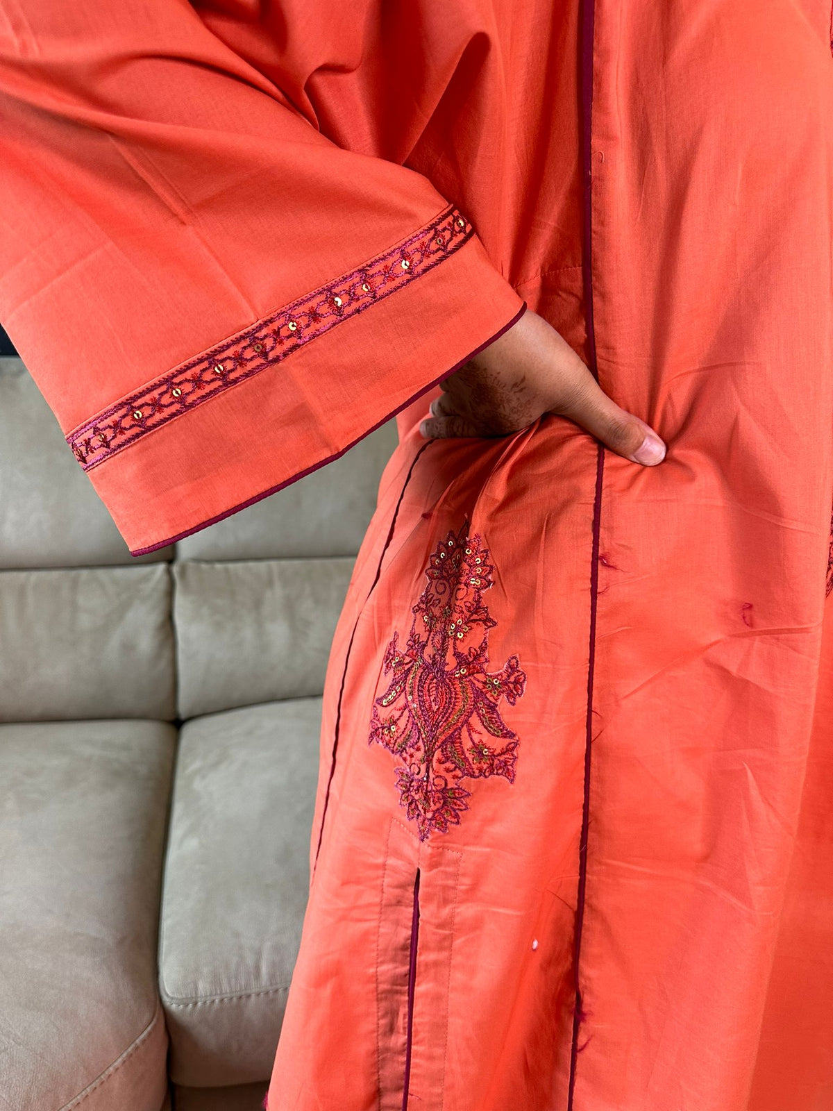 Asim Jofa Kurta - Orange