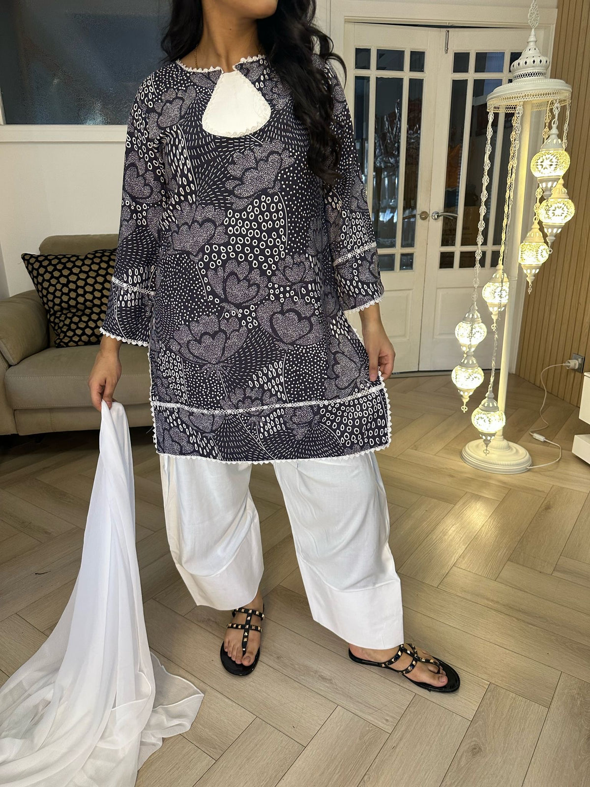 Maryam 3pc Mother & Daughter Farshi Shalwar