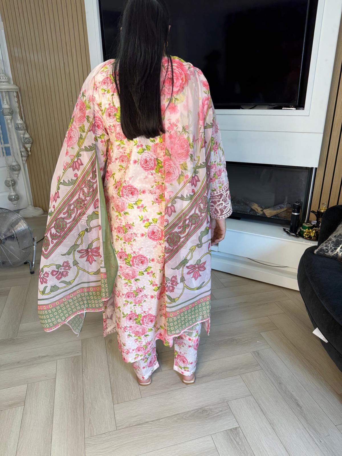 Adeela 3pc Printed Lawn Suit