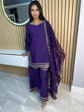 Hamna 3pc Gharara With Net Dupatta D3-A5