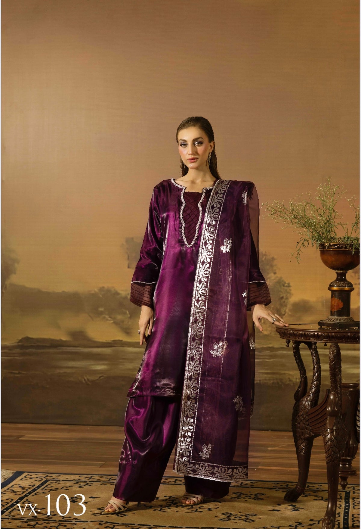 Designer By Ally’s 3pc Luxury Silk U3-E5
