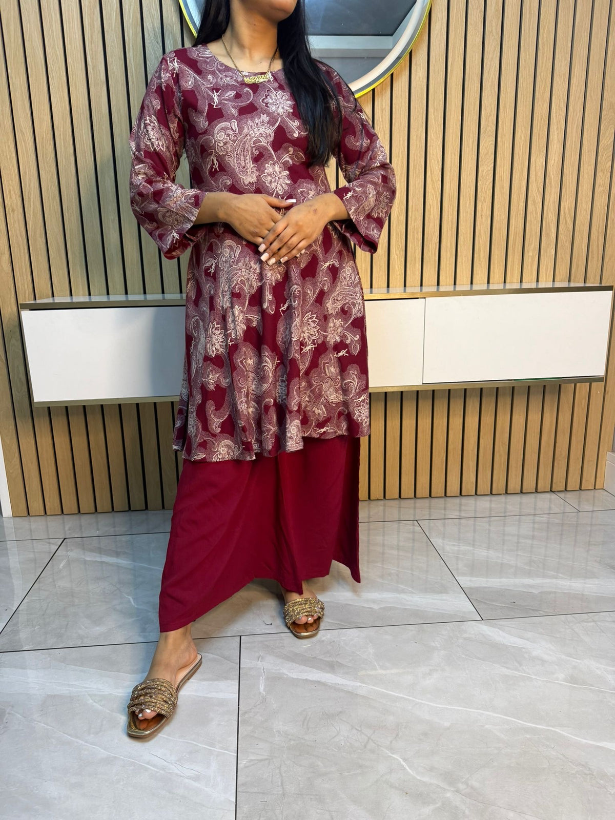 Hinan Umbrella Frock With Plazzo Trouser