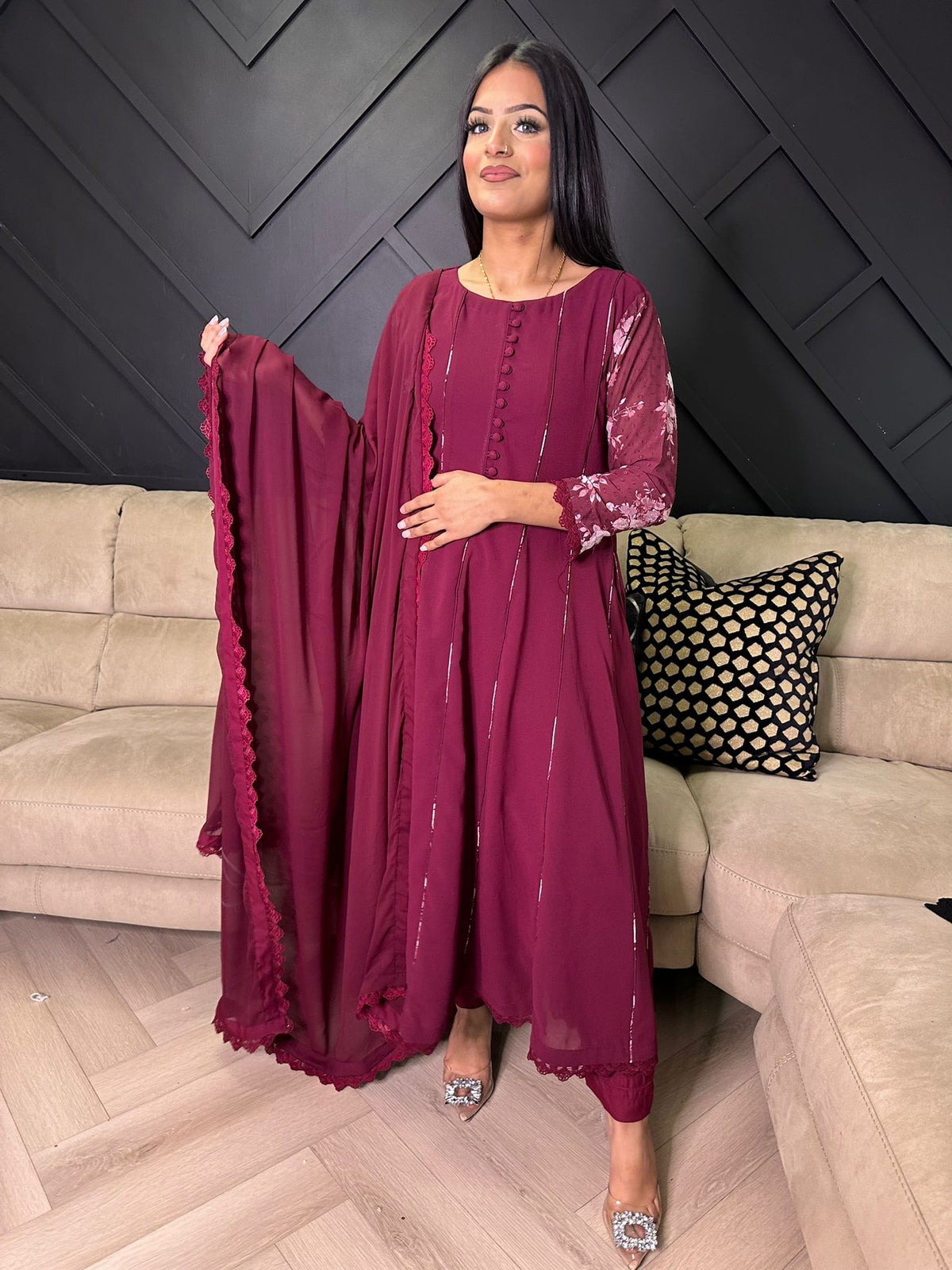 Afsana - Plum Frock