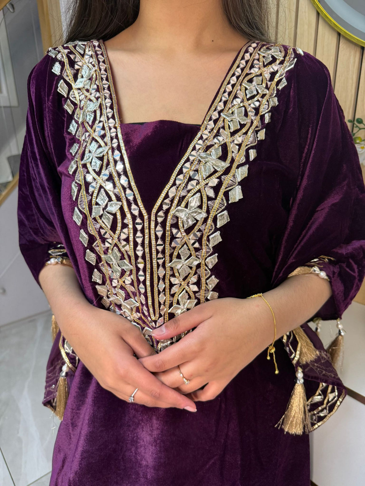 Gotta Velvet 2pc Kaftaan with Matching Trouser