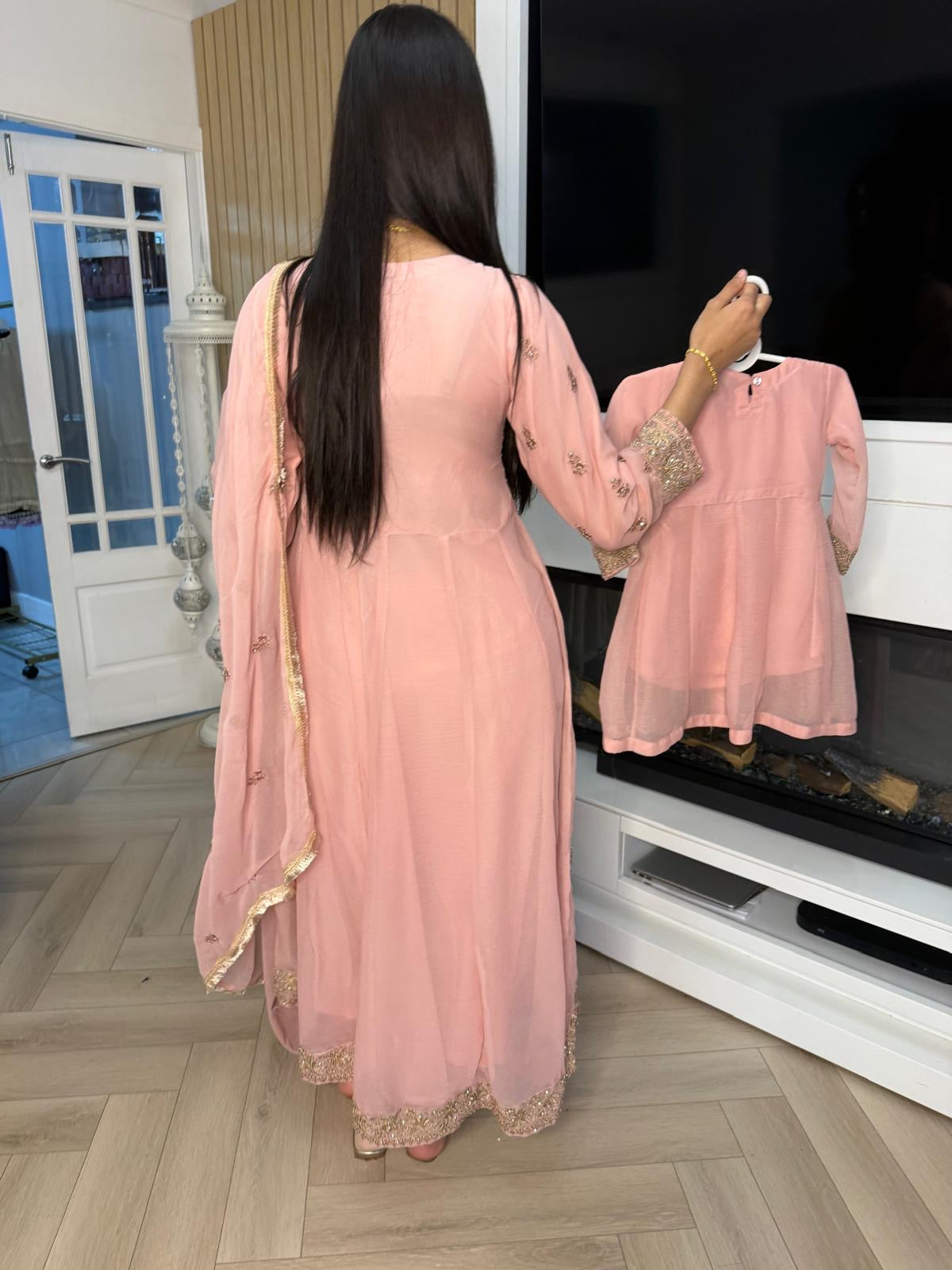 Felisha 3pc Mother & Daughter Frock