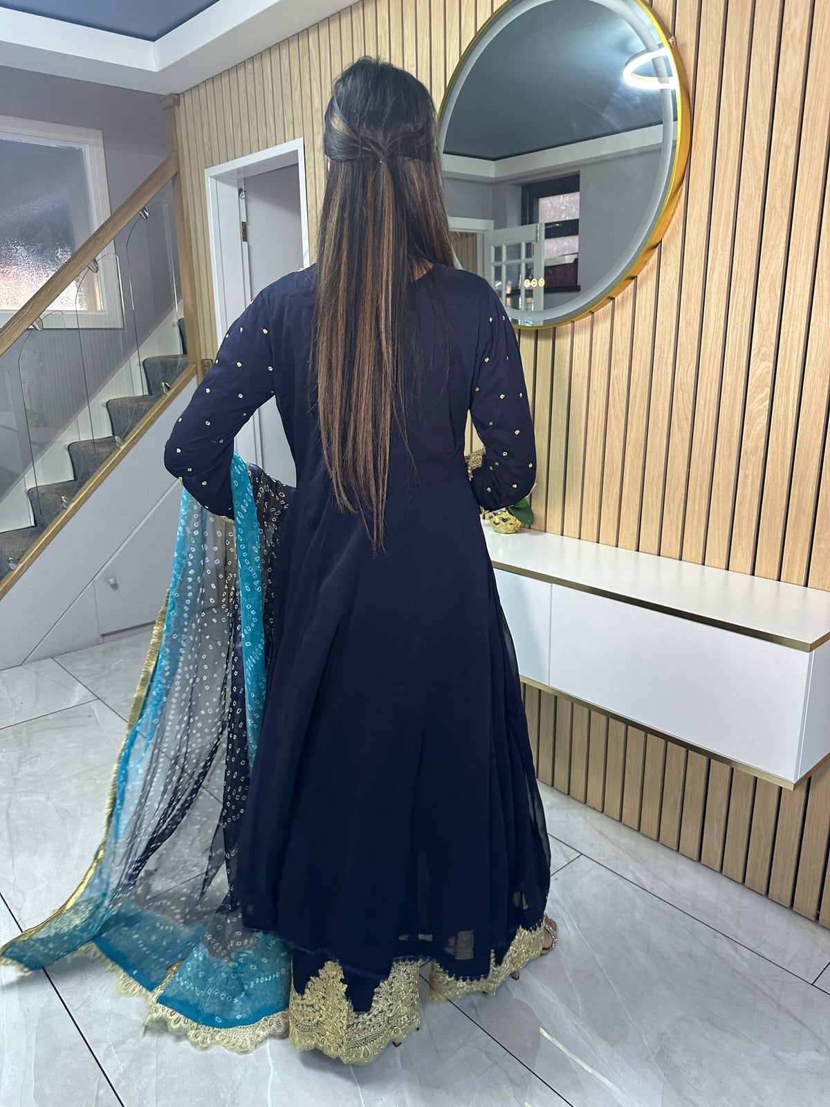 Angrakha 3pc Frock With Plazzo