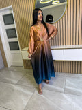 Ombre Silk Kaftaan - Brown D2-A5
