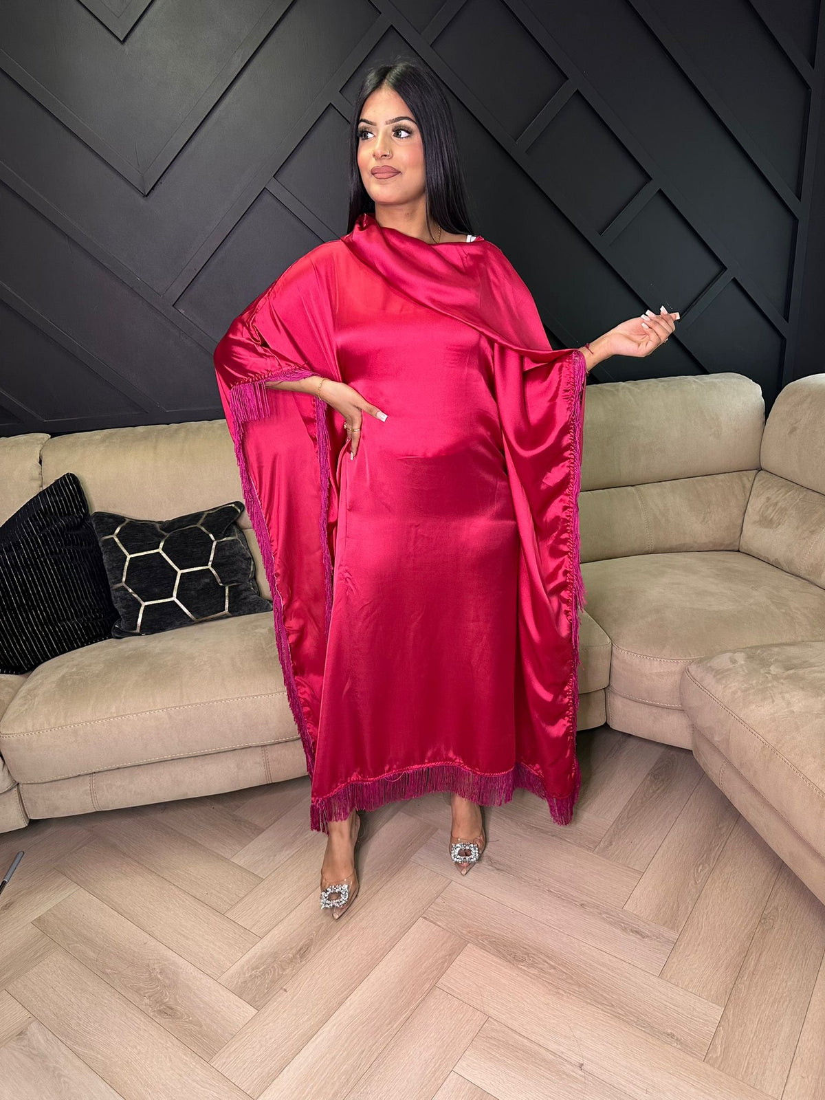 Raniya’s Silk Kaftaan - Fuscia