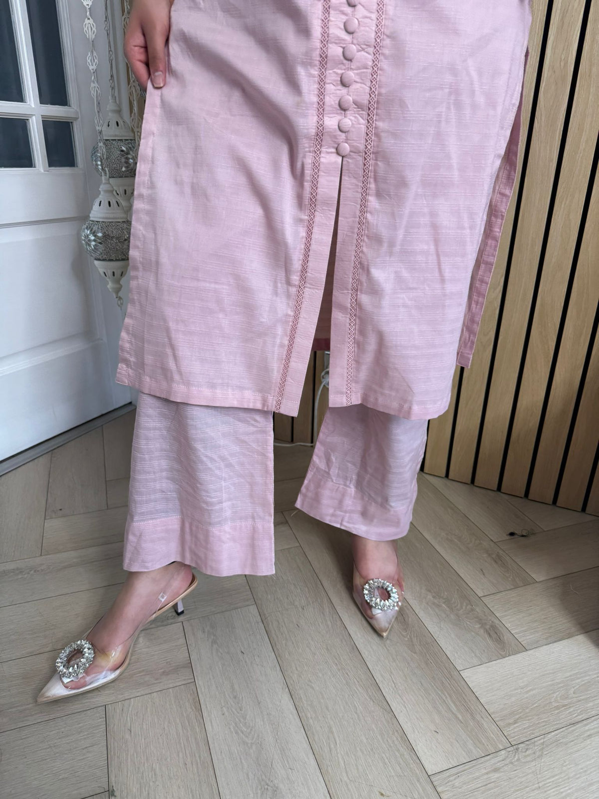Warda 2pc Cotton Button Co-ord U3-D6