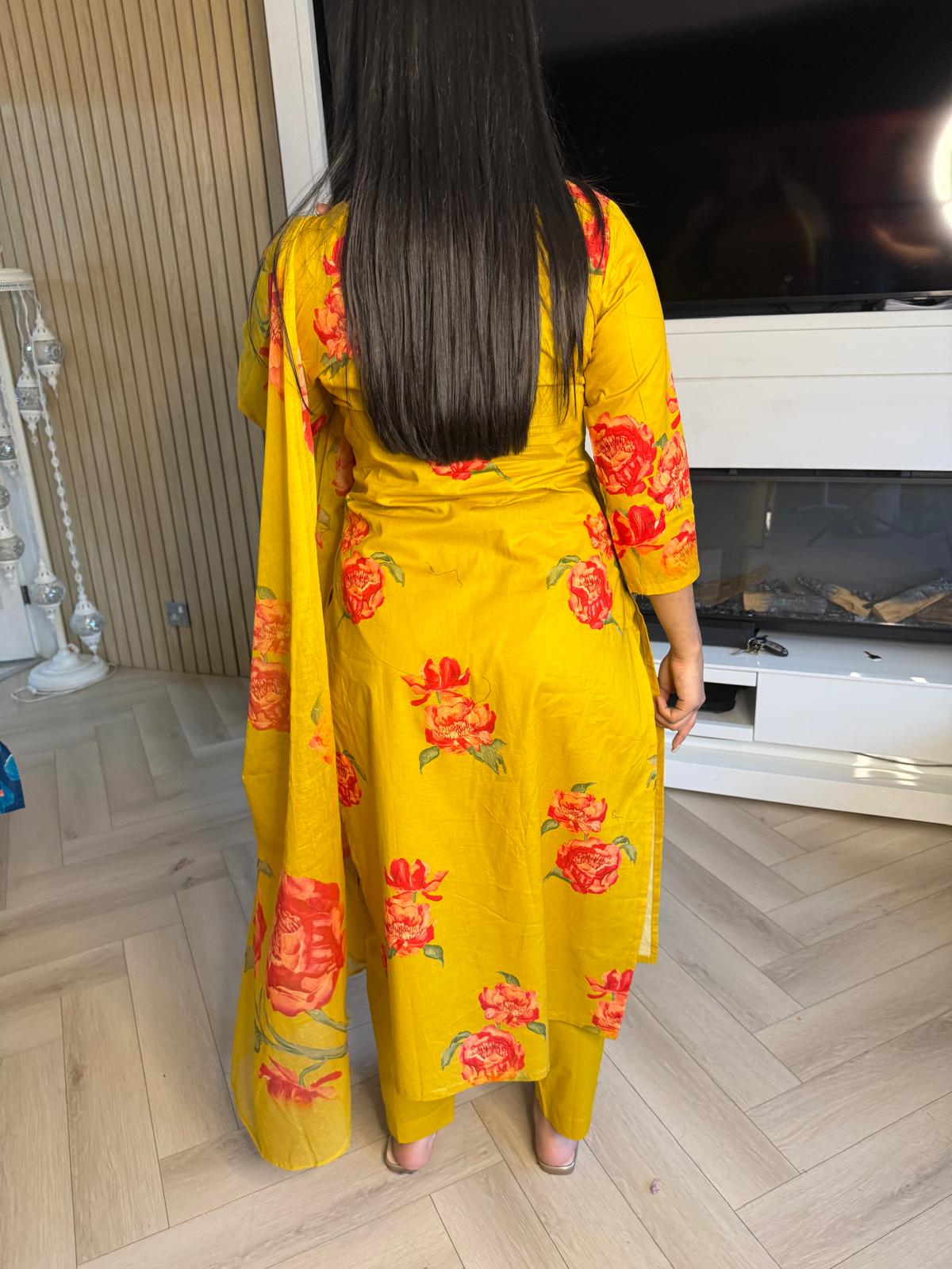 Yana 3pc Indian Cotton Kameez U2-E4/5