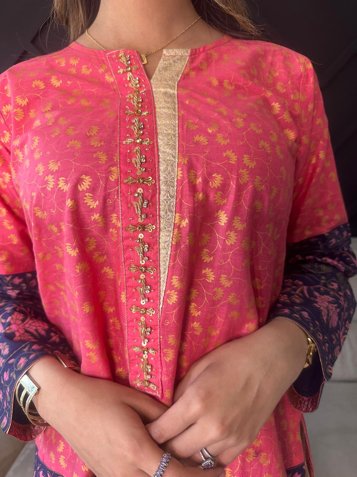 Sale Zarish Kurta - Pink