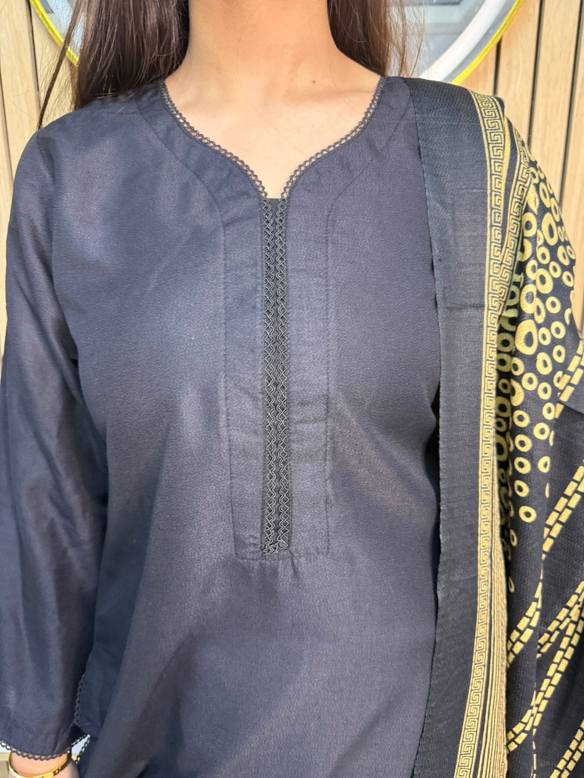 Haya 3pc Dhannak suit with Wool Shawl aww