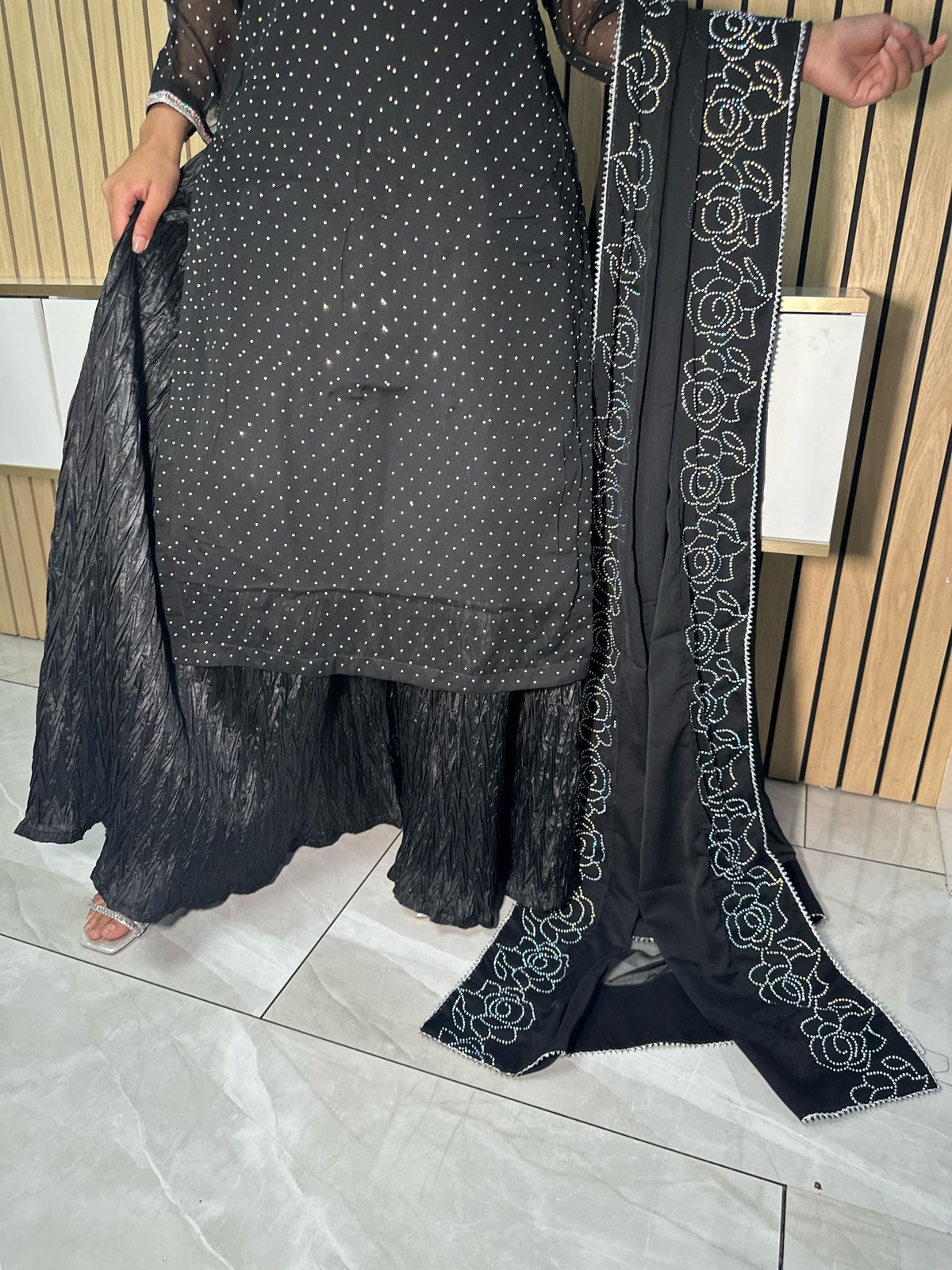 Leema 3pc Gem Embelished Suit
