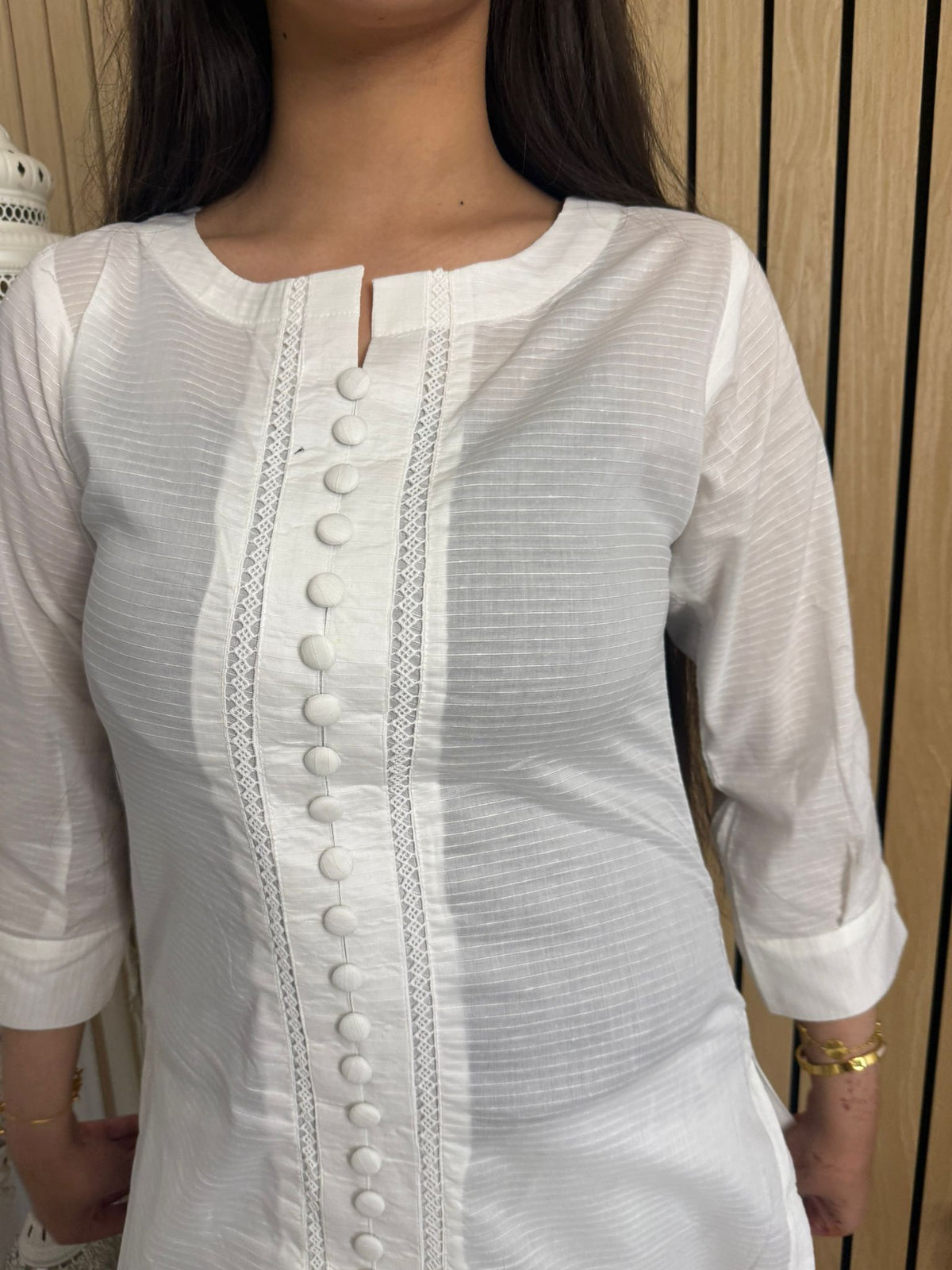 Warda 2pc Cotton Button Co-ord U3-D6