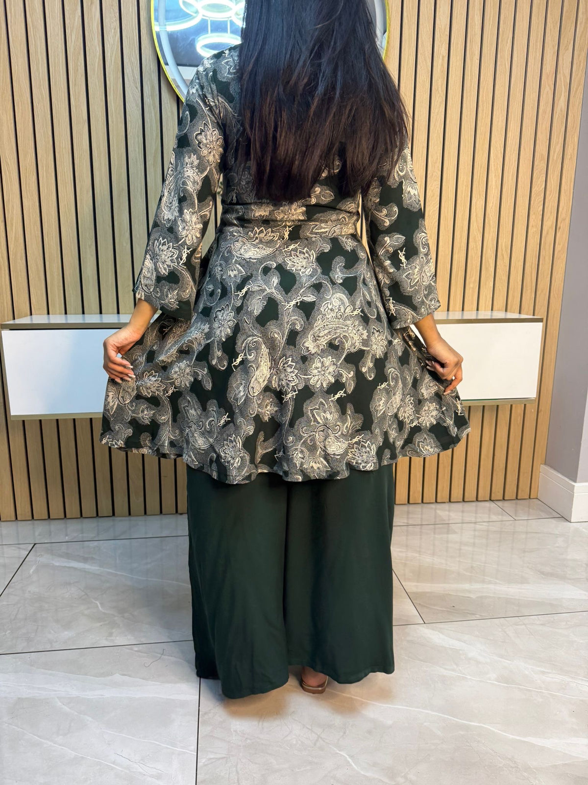 Hinan Umbrella Frock With Plazzo Trouser