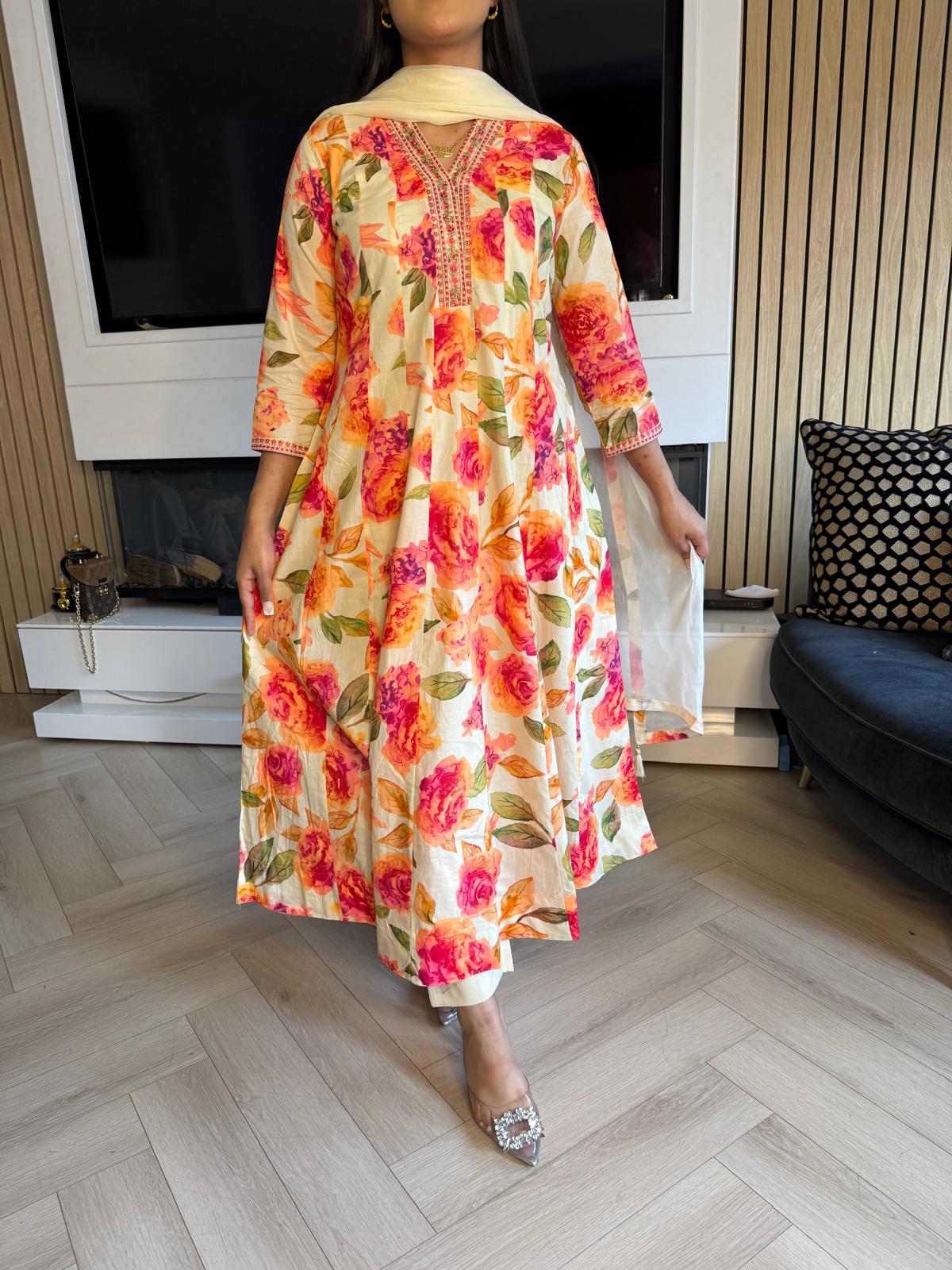 Rana 3pc Indian Cotton Frock