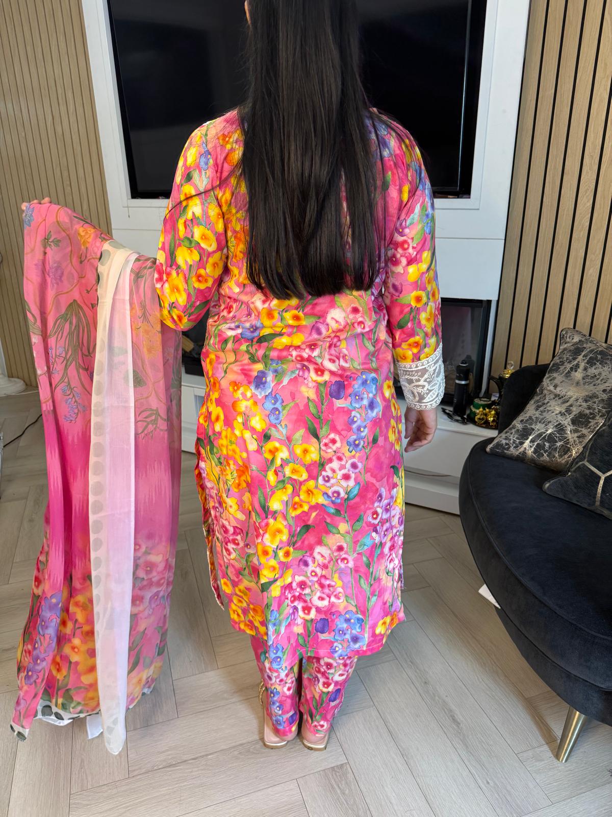 Adeela 3pc Printed Lawn Suit