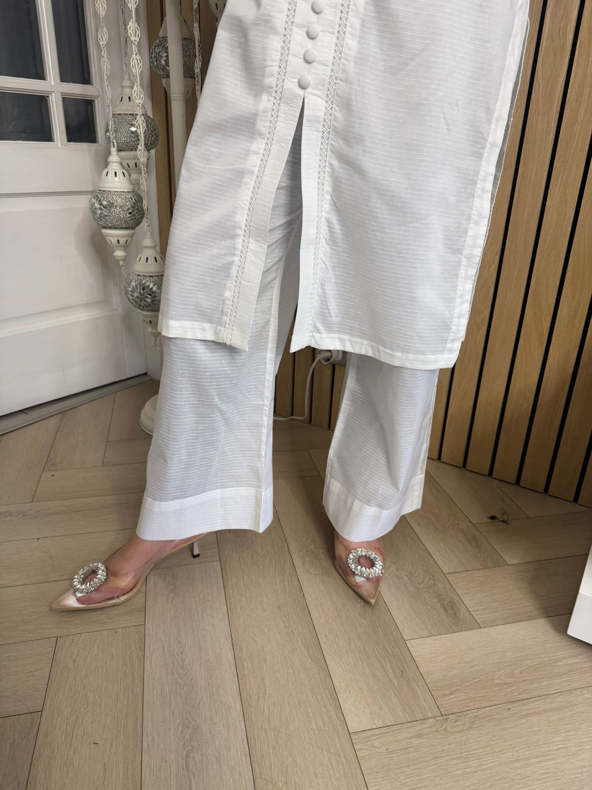 Warda 2pc Cotton Button Co-ord U3-D6