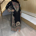 Noura Luxury Embroidered 2PC Kaftaan in Viscous Material 54” length
