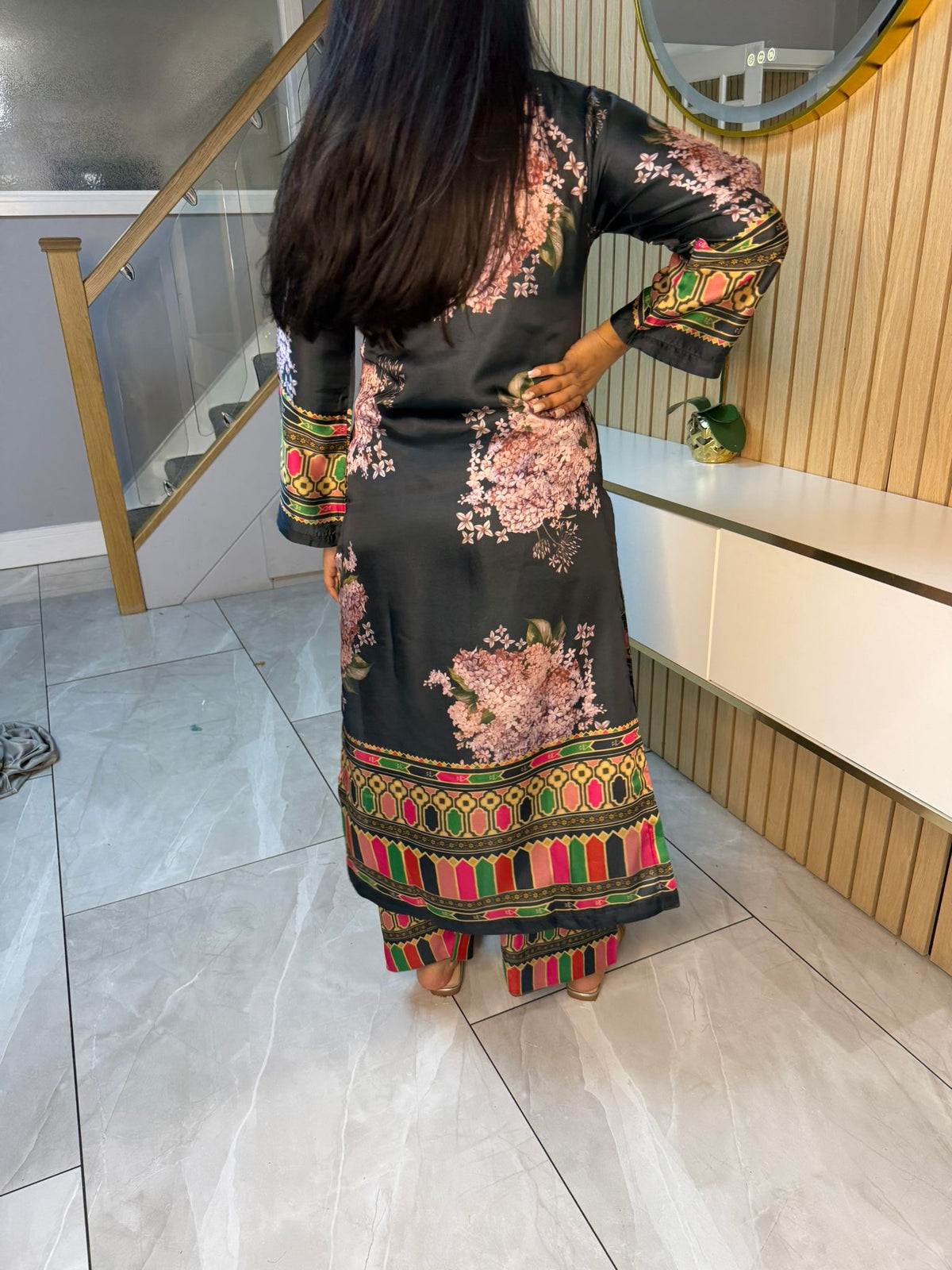 Fizza Printed 2pc Silk Co-Ord